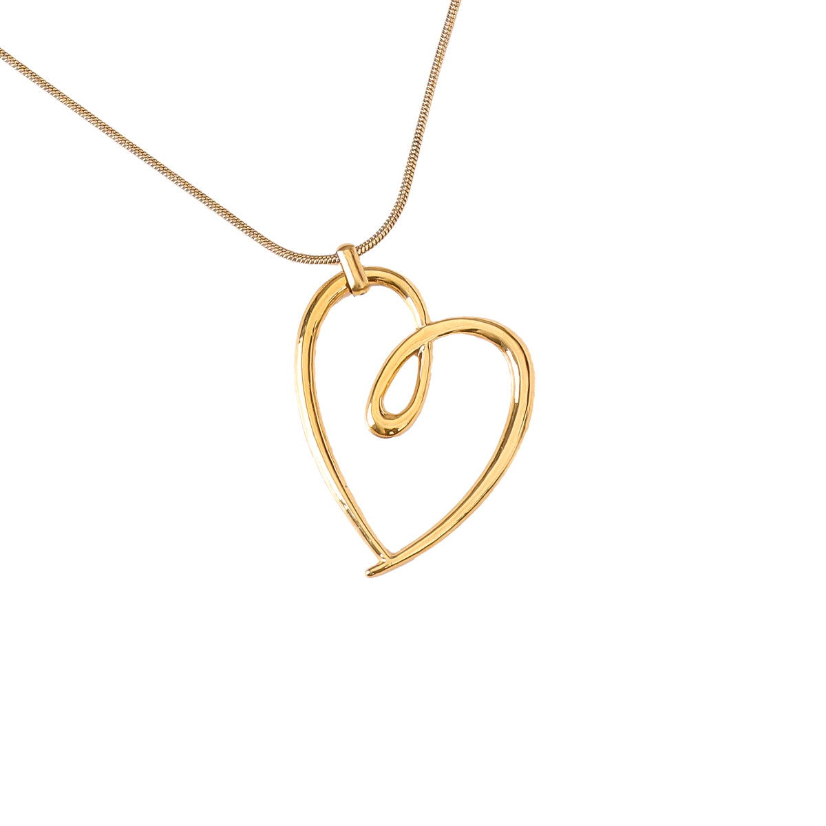 Doodle Hart Ketting - Goud