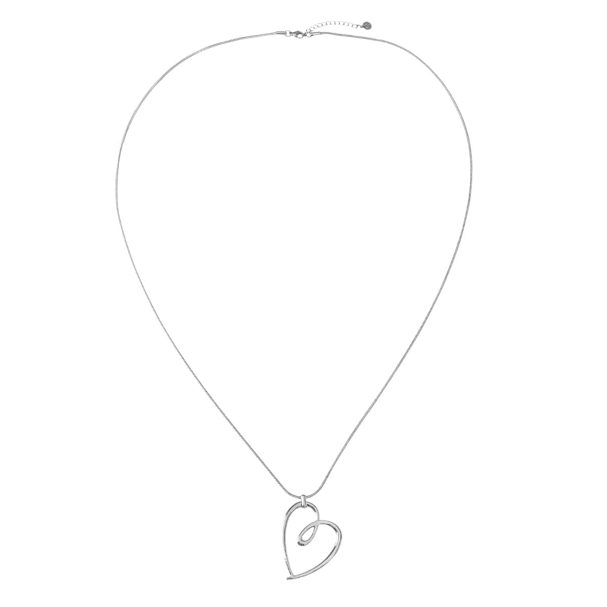 Doodle Hart Ketting - Zilver