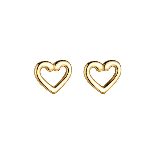 Mini Heart Oorring Goud