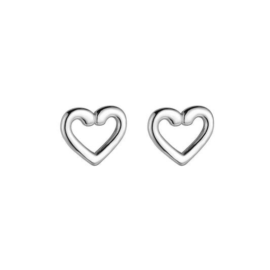 Mini Heart Oorring Zilver