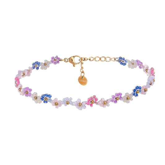 Beads Flowers Armband Bunt