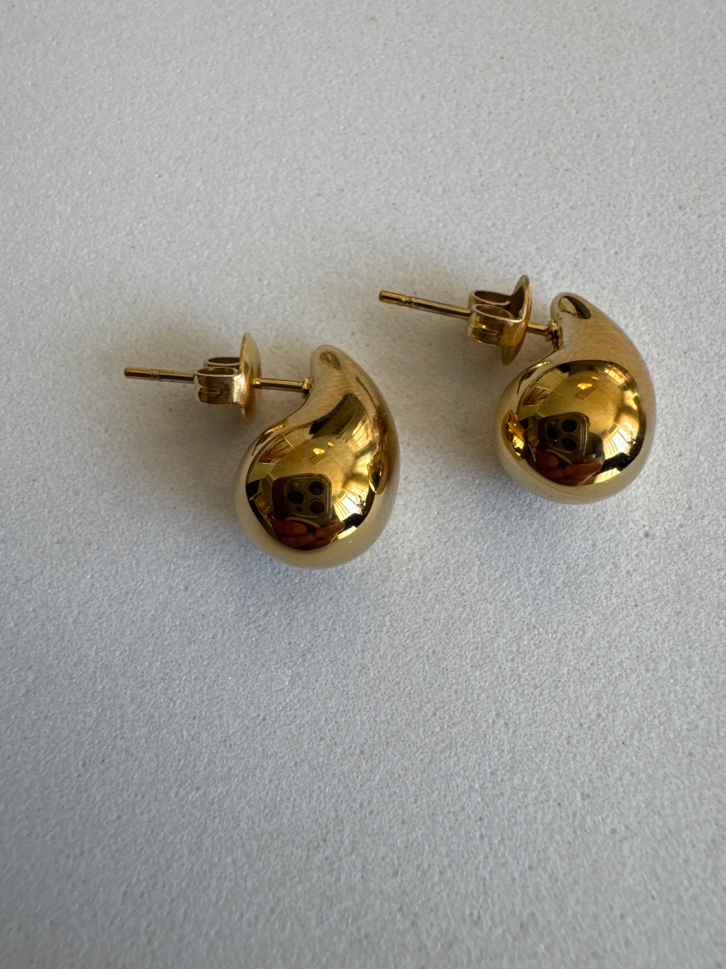 Edelstalen Oorbellen In Druppelvorm Goud