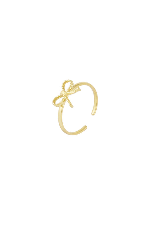 Ring met strikje - goudkleurig