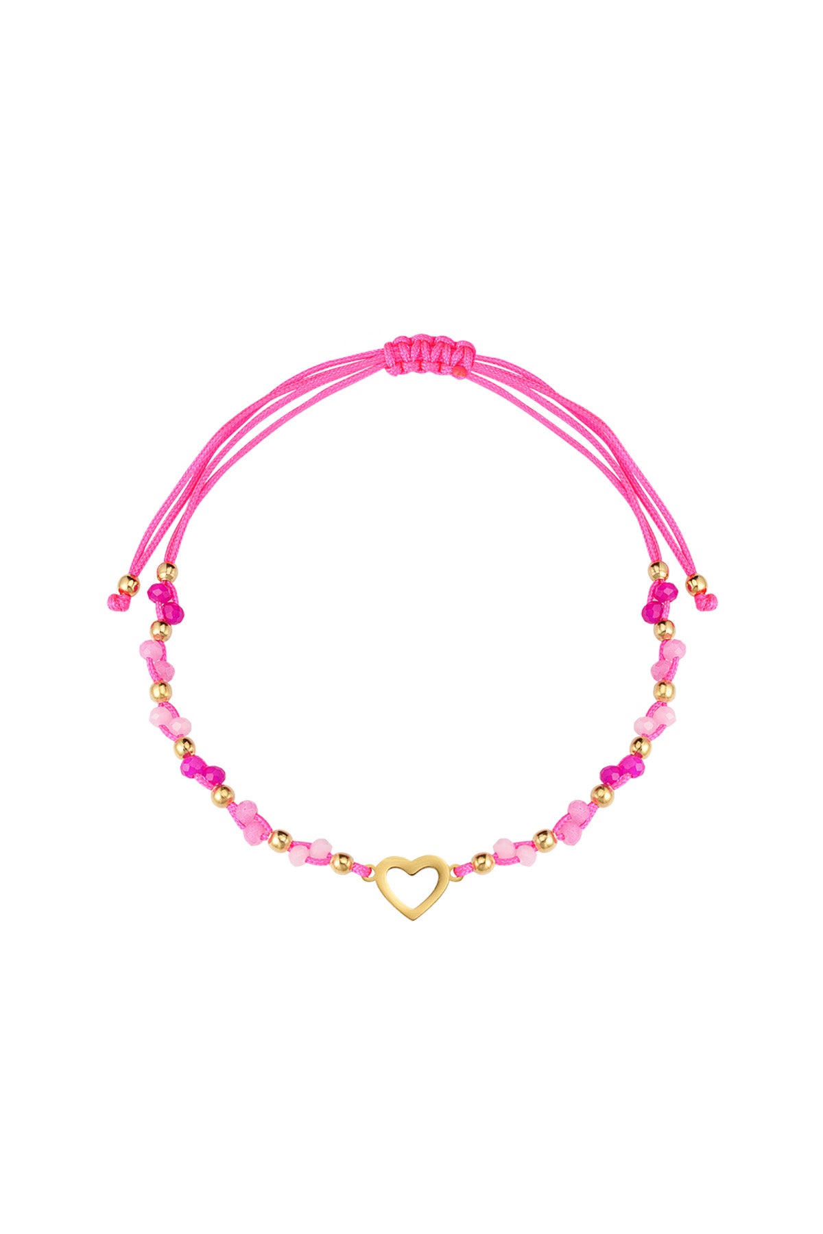 Armband Summer colorful heart - Fuchsia