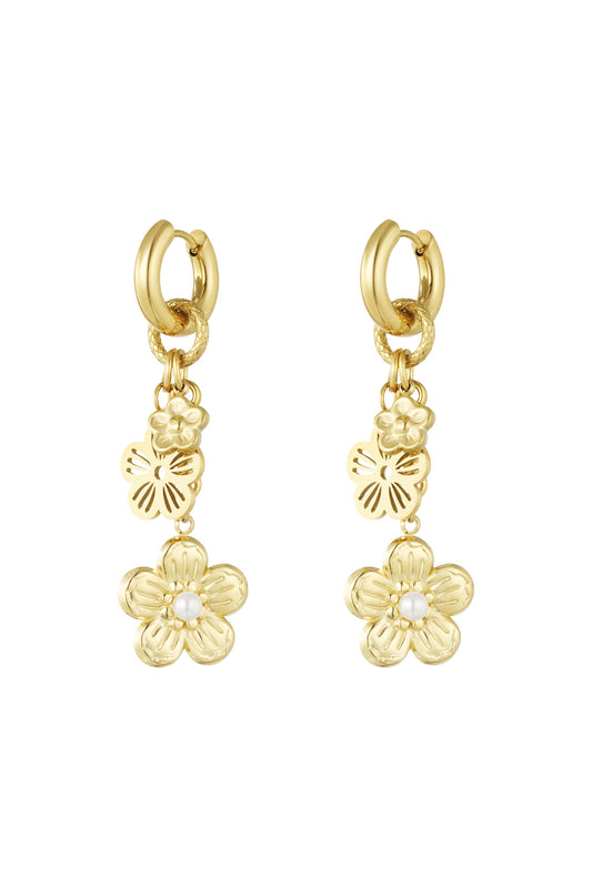Oorbellen Blooming beauty - Gold color