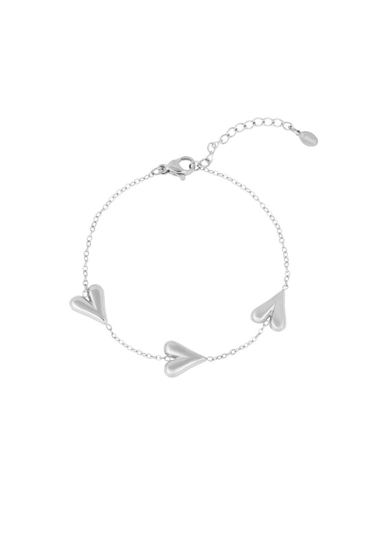 Armband Hearts day - Silver color