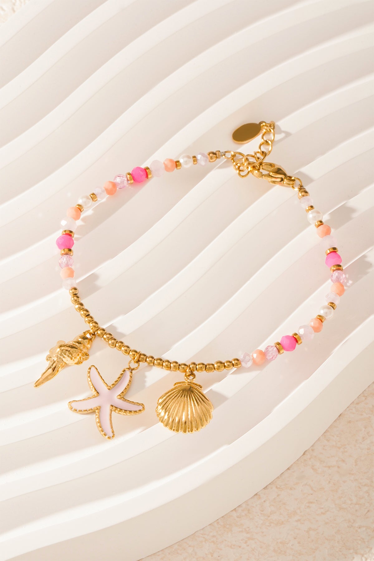 Armband Pink beach babe - Rose gold color
