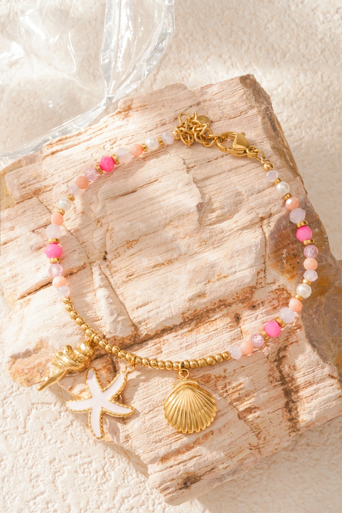 Armband Pink beach babe - Rose gold color