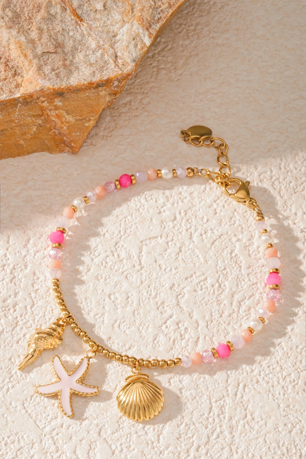Armband Pink beach babe - Rose gold color