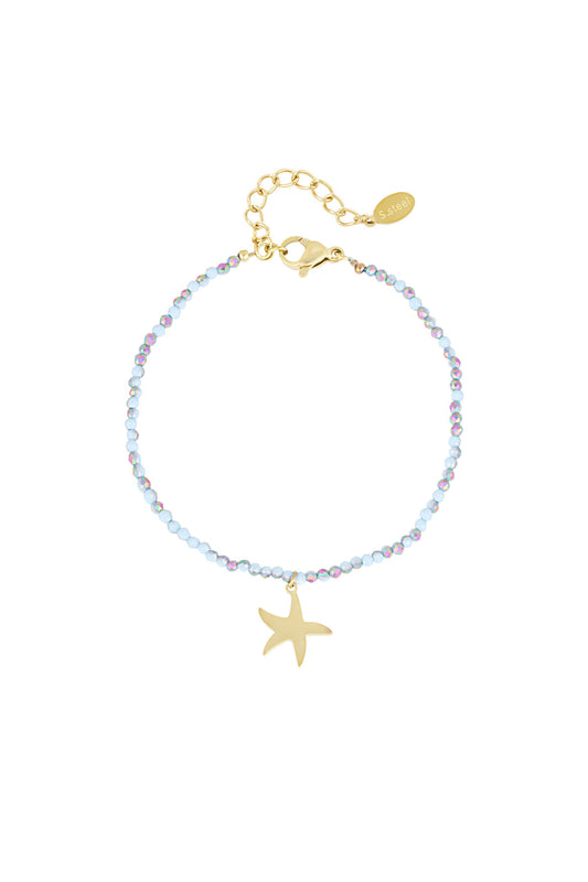 Armband Colorful starfish - Light blue