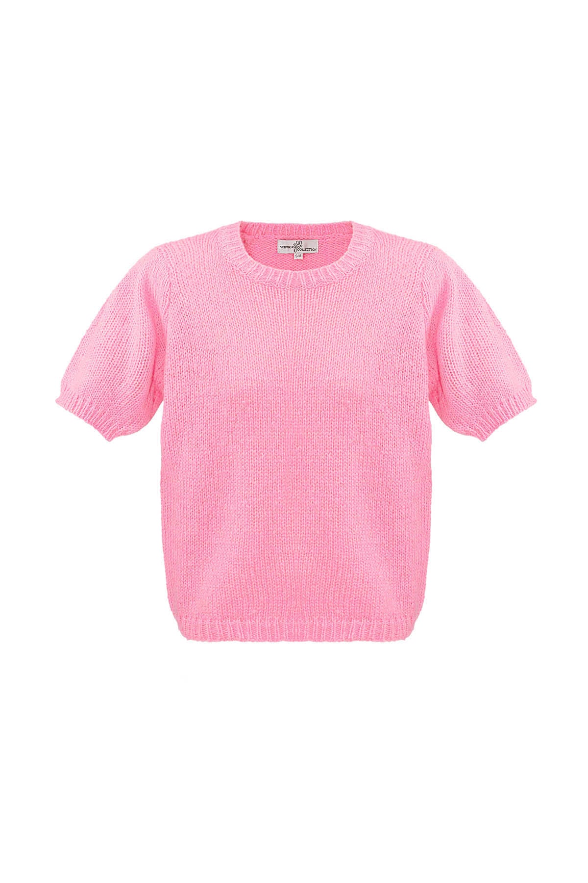 Basis shirt met pofmouwen - lichtroze