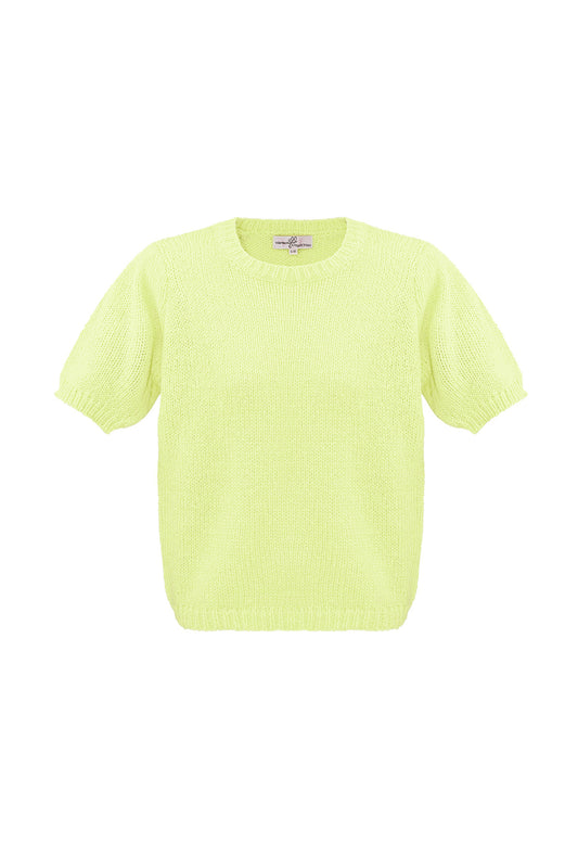 Basis shirt met pofmouwen - geel