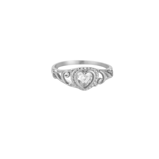 Entangled Heart Ring Zilver