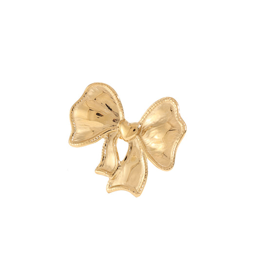 Strikje Met Hart Ring - Goud
