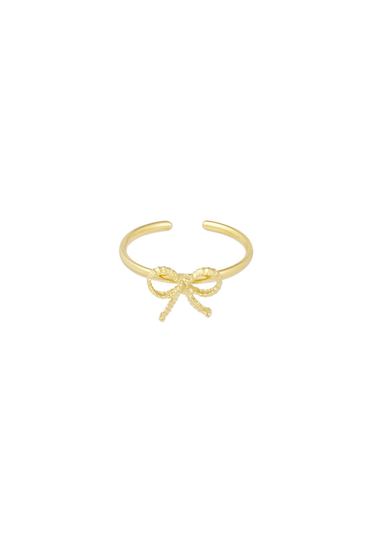 Ring met strikje - goudkleurig