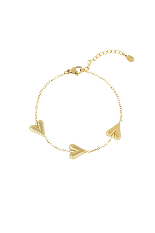 Armband Hearts day - Gold color
